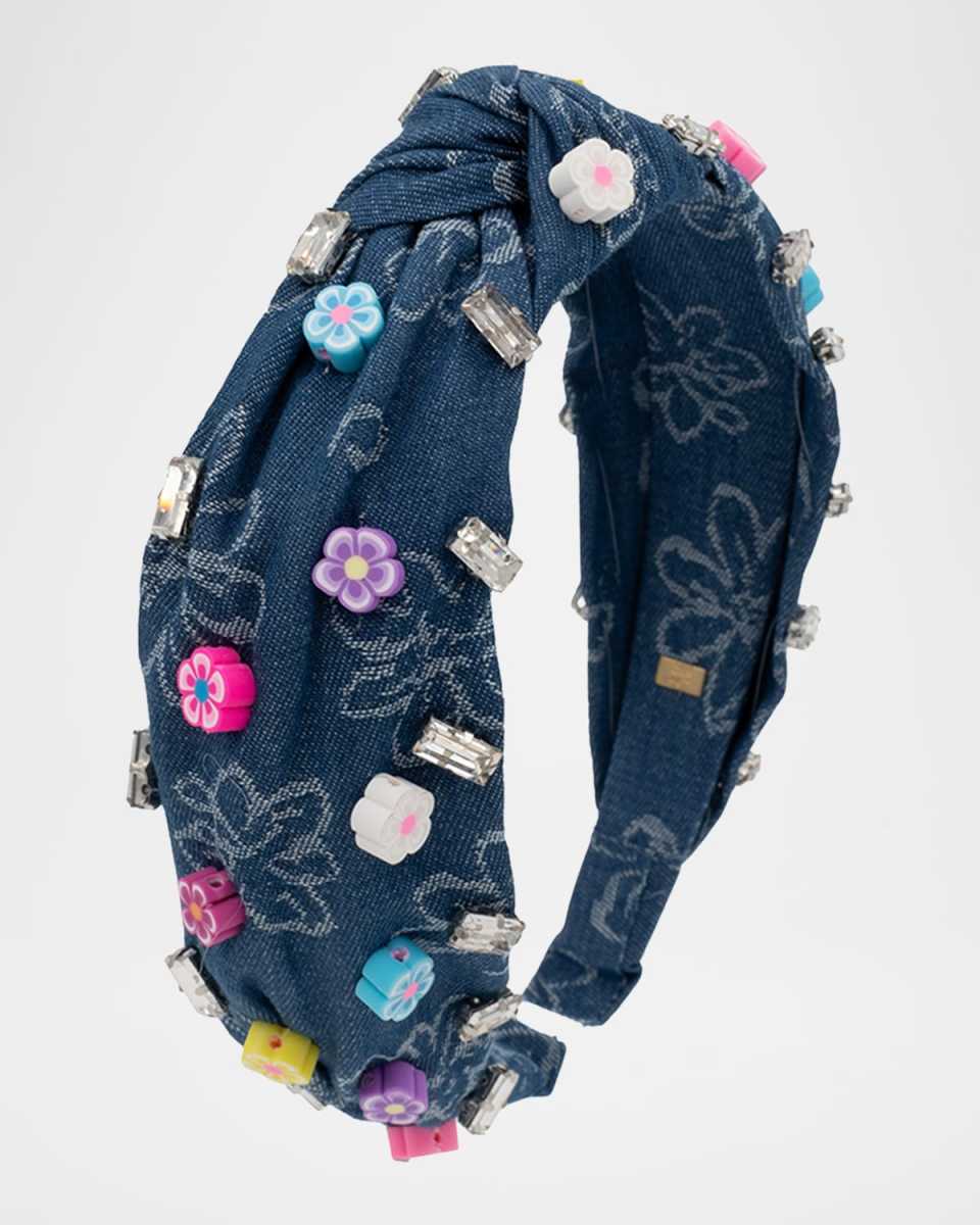Girl's Denim Charm Headband